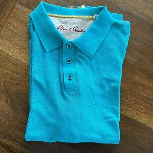 🐬 Aqua Robert Graham Polo - Mens XL